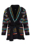 Alanui Memories Of The Savannah Cardigan In Black Multi In Black