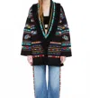 Alanui Memories Of The Savannah Cardigan In Black Multi In Black