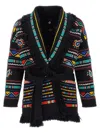 Alanui Memories Of The Savannah Cardigan In Black Multi In Multicolor
