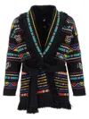 Alanui Memories Of The Savannah Cardigan In Black Multi