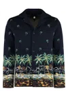 Alanui The Tale Of A Hawaiian Virgin Wool Overshirt In Blue