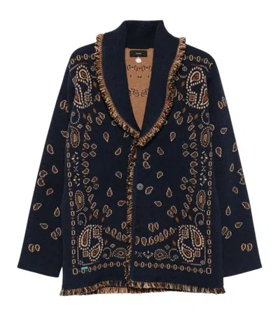 Alanui Midnight Blue Jacquard Cardigan