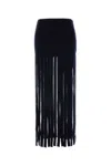 Alanui Fringe Detailing High Waist Midi Length Skirt