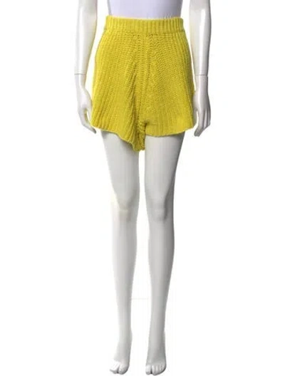 Pre-owned Alanui Mini Shorts In Yellow