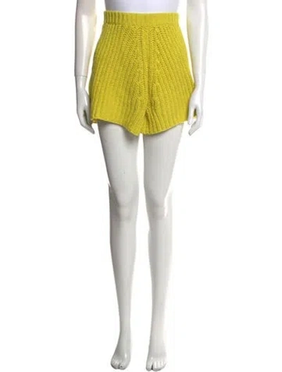 Pre-owned Alanui Mini Shorts In Yellow