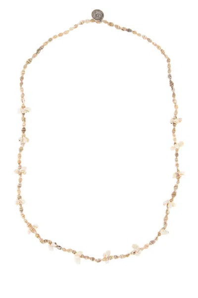 Alanui Mongo Shell Necklace White A In Transparent