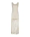 Alanui Monsoon Fringed Maxi Dress In Nude