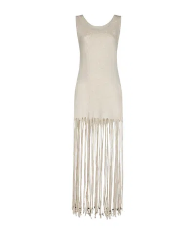 ALANUI ALANUI FRINGED SLEEVELESS MAXI DRESS