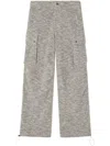 Alanui Mouline Cotton Cargo Trousers In Black