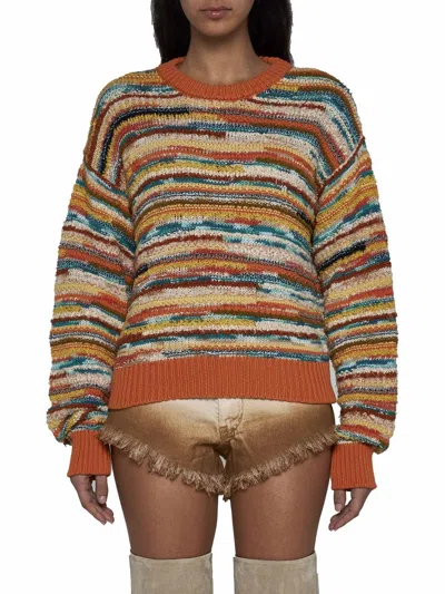 Alanui Multi Linen Blend Sweater In Multicolor