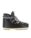 Alanui + Moon Boot Bandana-print Shell And Faux Leather Snow Boots In Black
