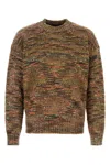 Alanui Multicolor Acetate Blend Grunge Beat Sweater In Brown
