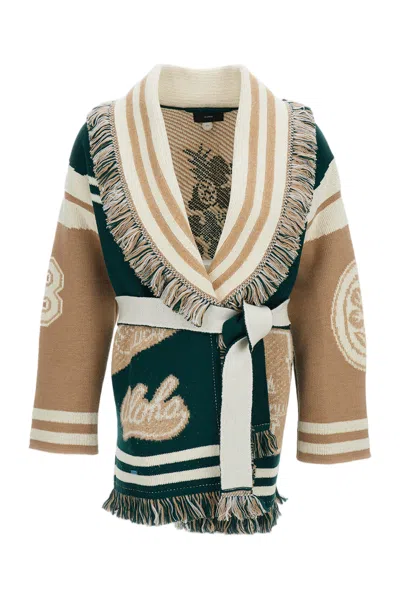 Alanui Multicolor College Of Aloha Wool-blend Cardigan