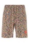 Alanui Multicolor Crochet Dust Of Light Bermuda Shorts In Multi