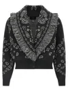 Alanui Multicolor Icon Bomber Cardigan In Multi