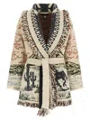 Alanui Embroidered Wool Blend Cardigan In Multi