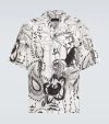 Alanui Oasis Of Imagination Bowling Shirt In Black