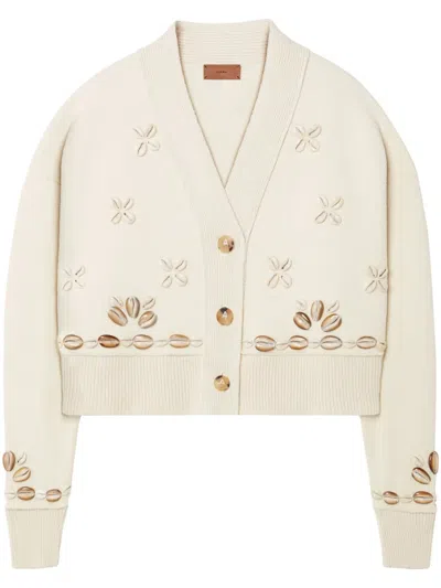 Alanui Ocean Dream Cardigan In Nude