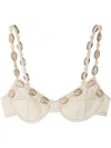 Alanui Ocean Dream Denim Bra In White