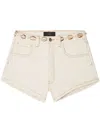 Alanui Sand Denim Ocean Dream Shorts In Beige