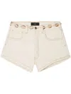 Alanui Sand Denim Ocean Dream Shorts In Neutrals