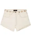 Alanui Sand Denim Ocean Dream Shorts In Neutrals