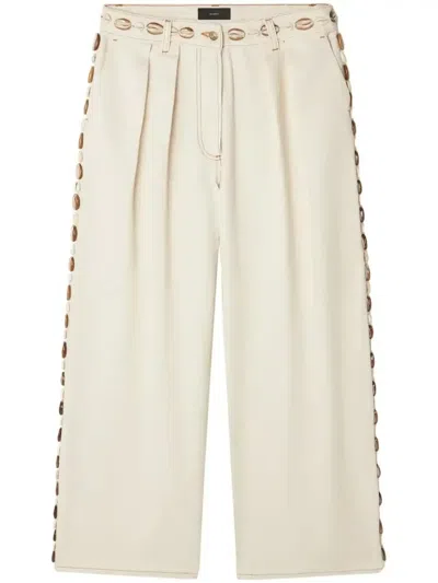 Alanui Ocean Dream Jeans In Beige