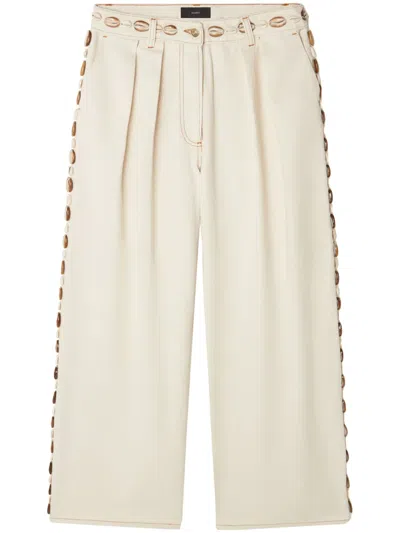 Alanui Ocean Dream Jeans In Beige