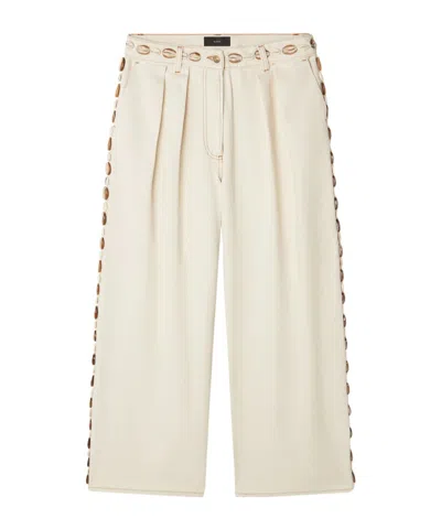 Alanui Ocean Dream Jeans In Beige