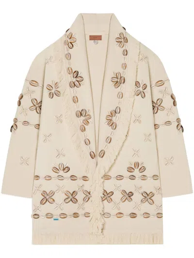 Alanui Ocean Dream Single-breasted Coat In Neutrals