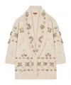 Alanui Ocean Dream Single-breasted Coat In Nude