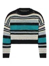 Alanui Ocean Stripes Open-knit Sweater In Multi