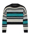 Alanui Striped Open-knit Cashmere Crewneck Jumper With Dropped Shoulders In Multi