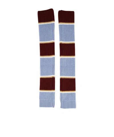 Alanui Onda And Vermouth Wool Knit Sleeves In Multi-color