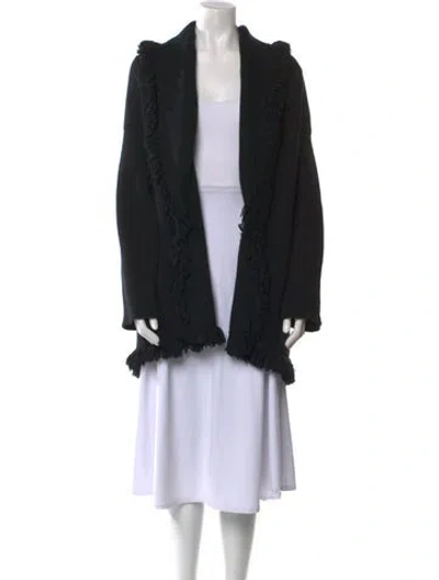 Pre-owned Alanui Open Front Sweater In Black