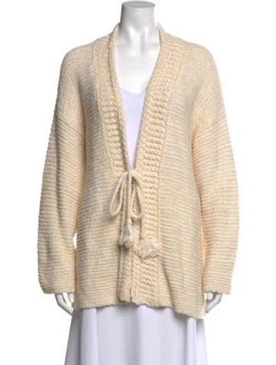 Pre-owned Alanui Open Front Sweater In Neutrals