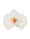 Alanui Orchid Embroidered Brooch In White