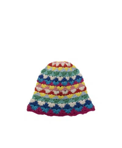 Alanui Over The Rainbow Knitted Hat In Multicolor