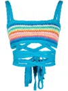Alanui ‘over The Rainbow' Tank Top In Blue
