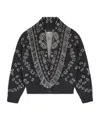 Alanui Wool And Cashmere Fringed Cardigan Bomber In Gray