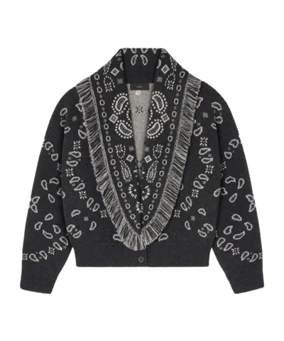 ALANUI PAISLEY-JACQUARD FRINGE CARDIGAN