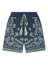 Alanui Paisley-pattern Shorts In Blue