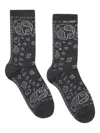 Alanui Paisley-pattern Socks In Black