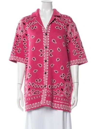 Pre-owned Alanui Paisley Print Jacket In Pink