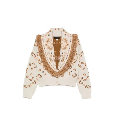 Alanui Paisley Shawl-collar Cashmere-wool Cardigan In Neutral
