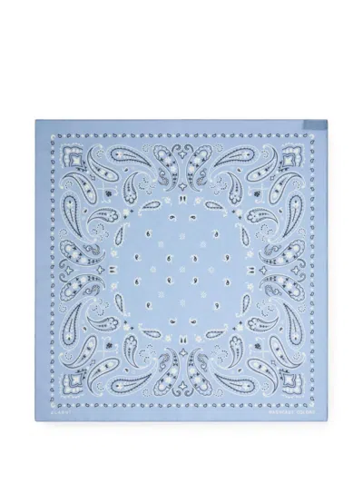 Alanui Paisley-pattern Bandana In Blue
