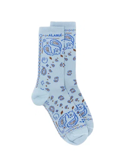 Alanui Paisley-pattern Socks In Transparent
