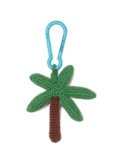 Alanui Palm Amigurumi Crochet Keyring In Green