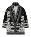 Alanui Palm Grove Tales Fringe Cardigan In Black