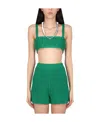 Alanui Caribbean Vibes Crochet Knit Top In Green